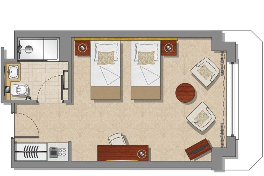 floorplan classic twin rooms