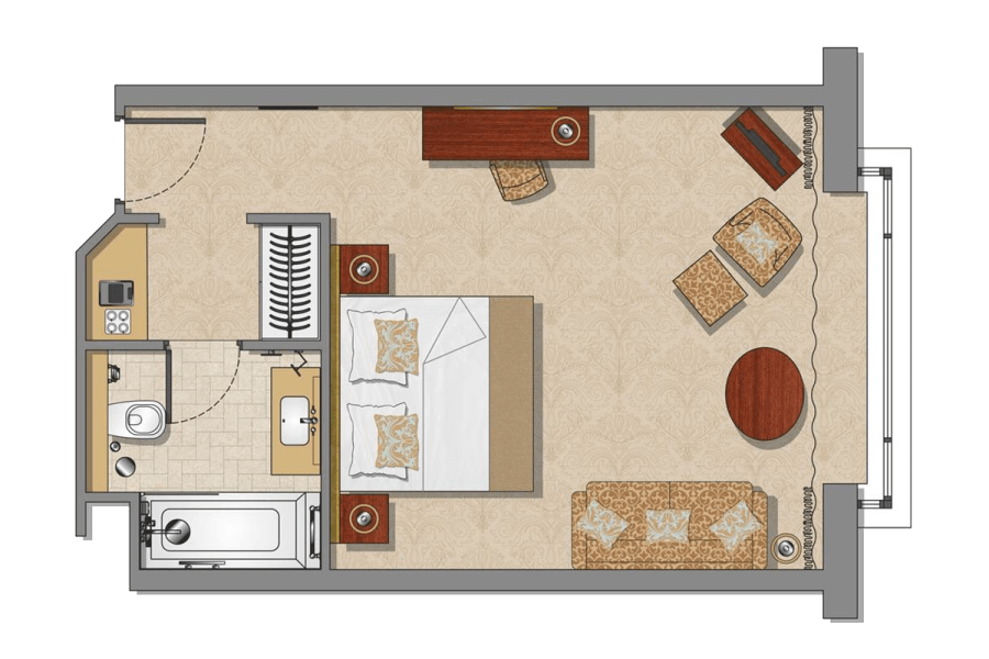 Corrib deluxe room floorplan