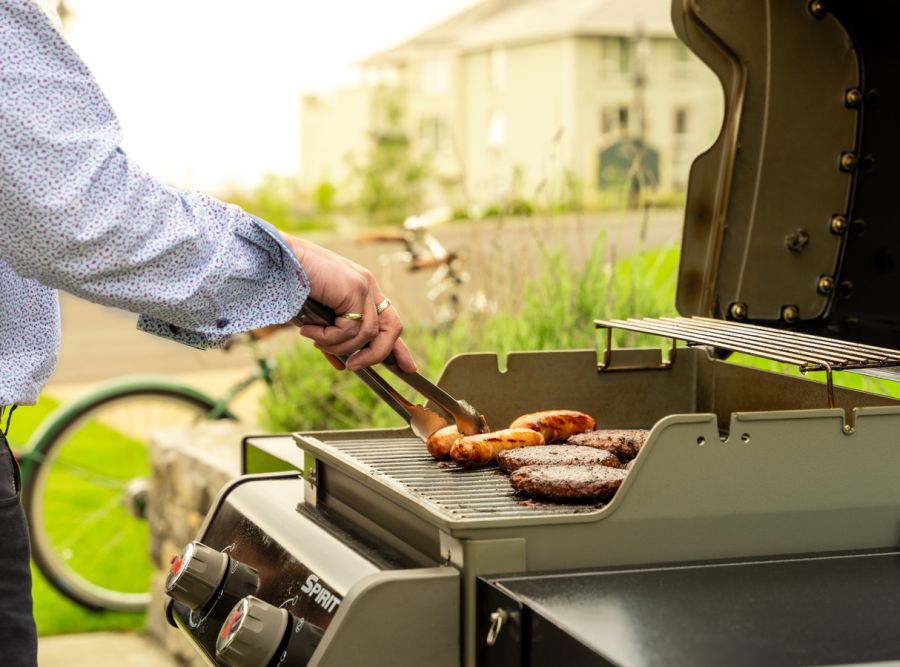 External Meat on the grill, BBQ The Lodges