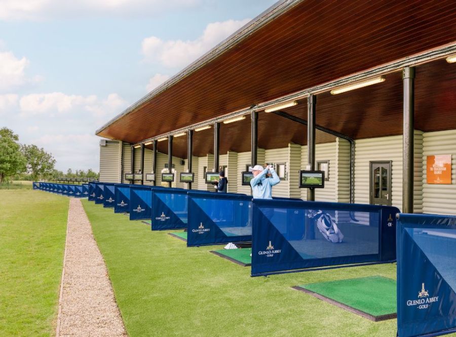 Trackman Driving Range with Golfer