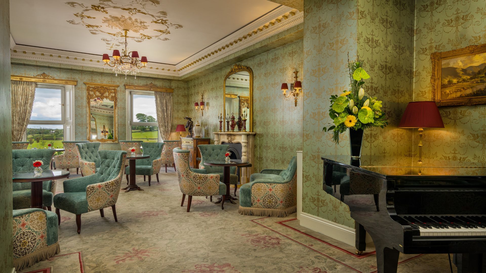 Ffrench Room with Piano Banner